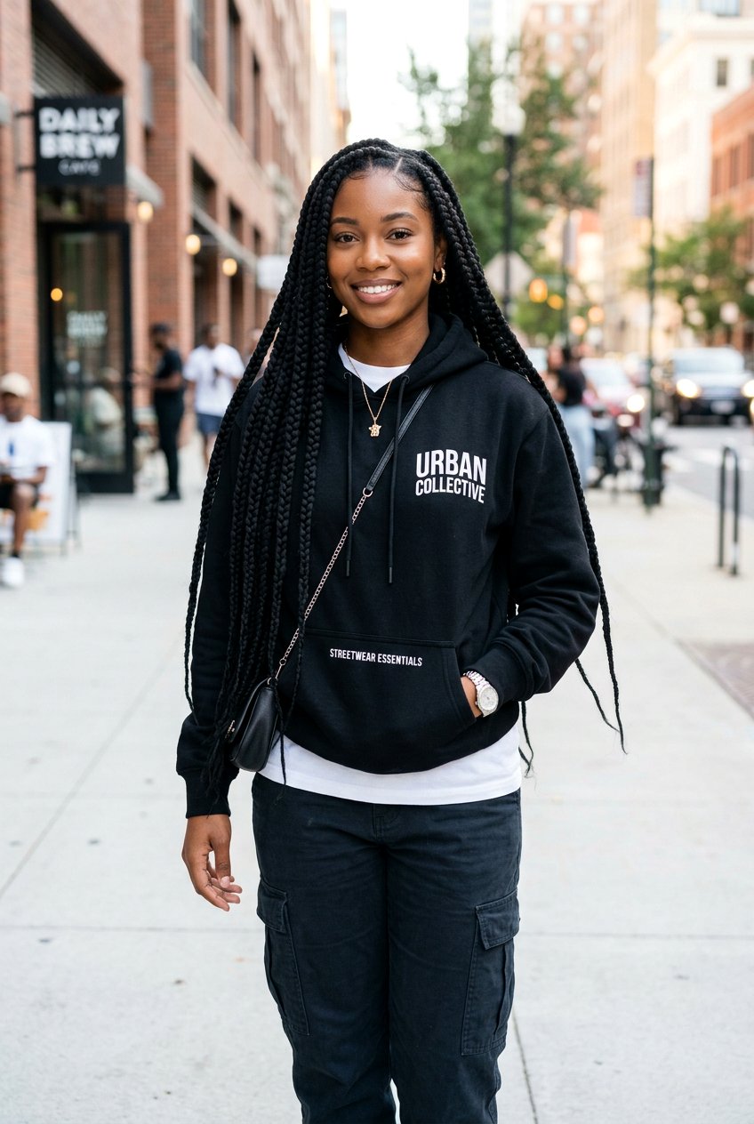 Jumbo Box Braids - 20 black women braid hairstyle ideas - 20 black women braid hairstyle ideas