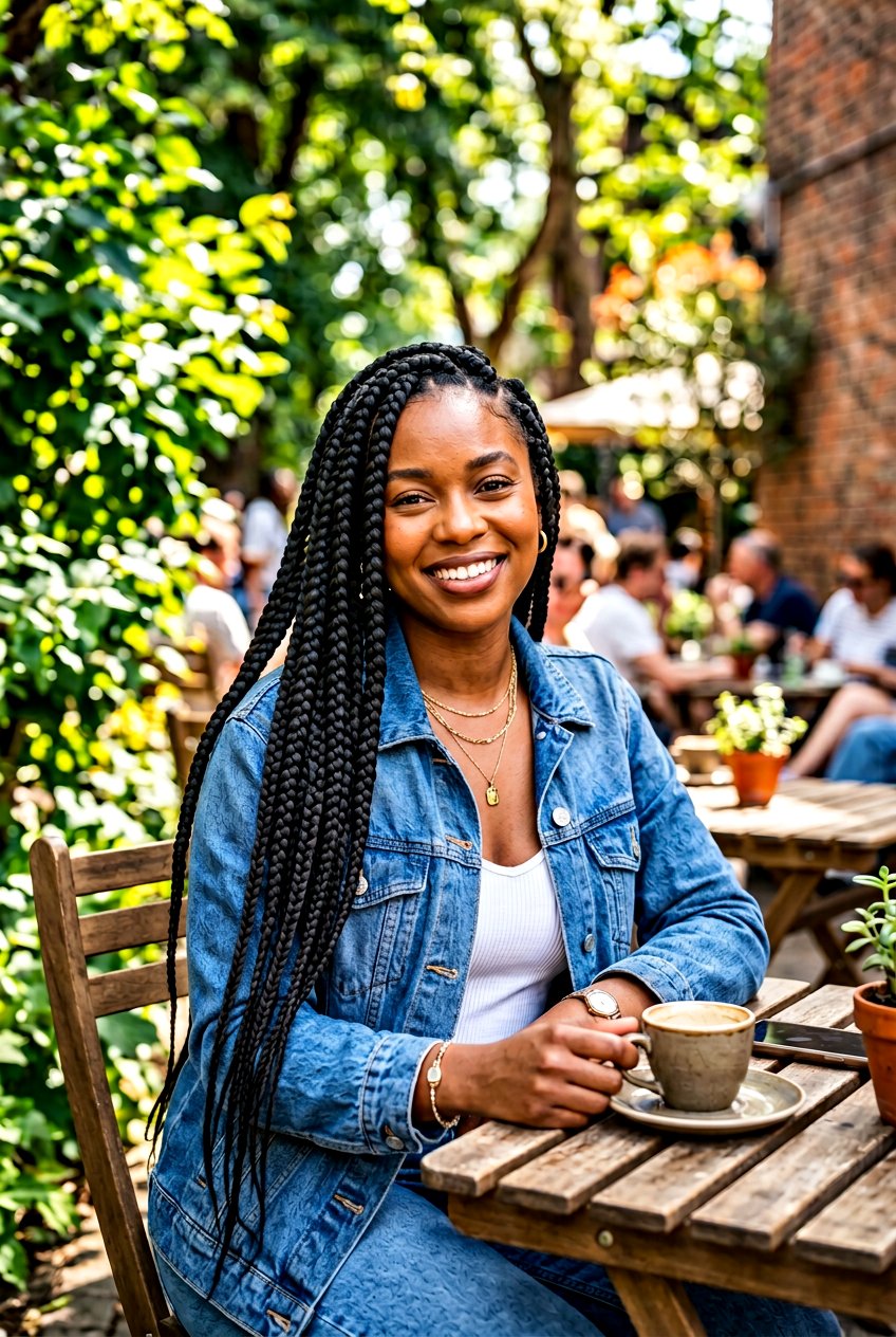 Jumbo Box Braids - 20 humid weather protective styles for black women - 20 humid weather protective styles for black women