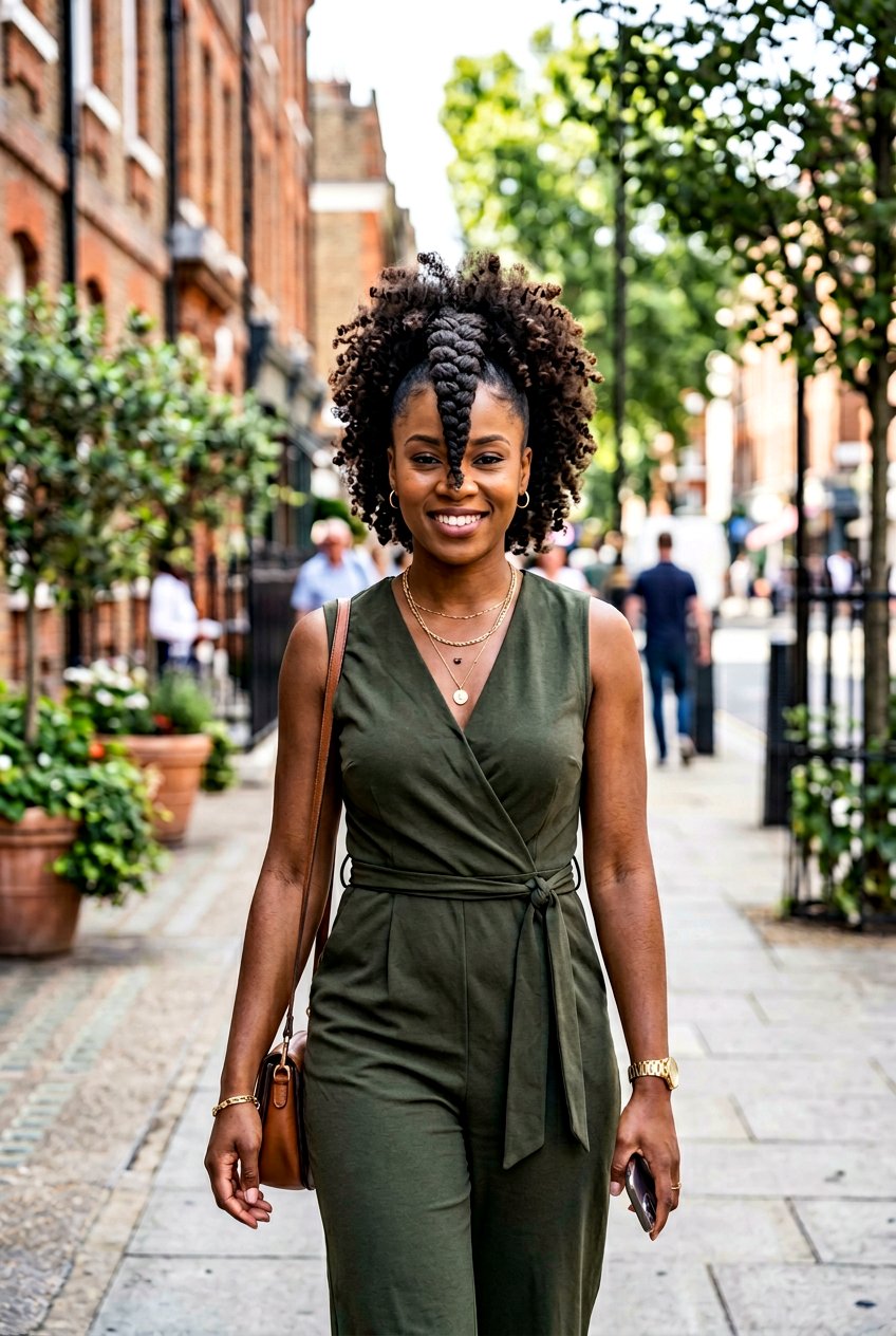 Jumbo Braid Frohawk - 20 curly frohawk for natural hair - 20 curly frohawk for natural hair