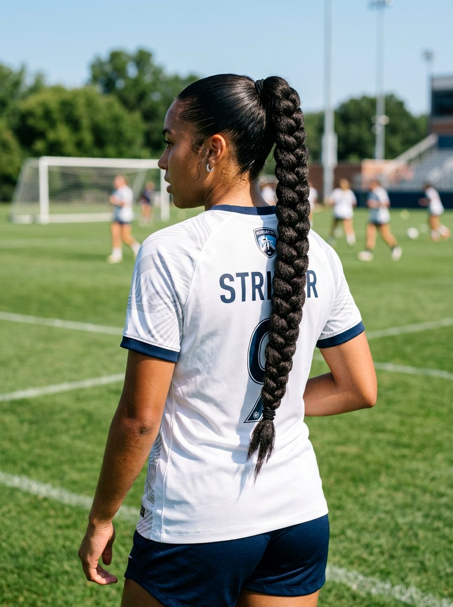 Jumbo Braided Soccer Ponytail - 20 soccer hairstyle with braided ponytail - 20 soccer hairstyle with braided ponytail