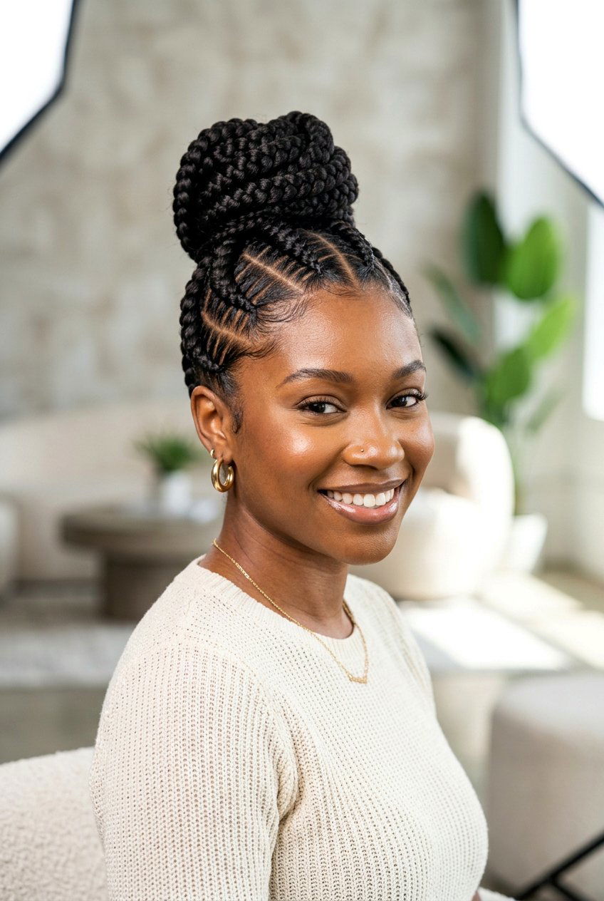 Jumbo Cornrows - 20 cornrow hairstyles for black women - 20 cornrow hairstyles for black women