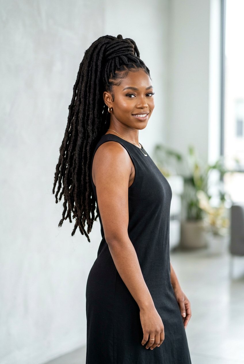 Jumbo Faux Loc Ponytail - 20 faux loc ponytail hairstyles - 20 faux loc ponytail hairstyles