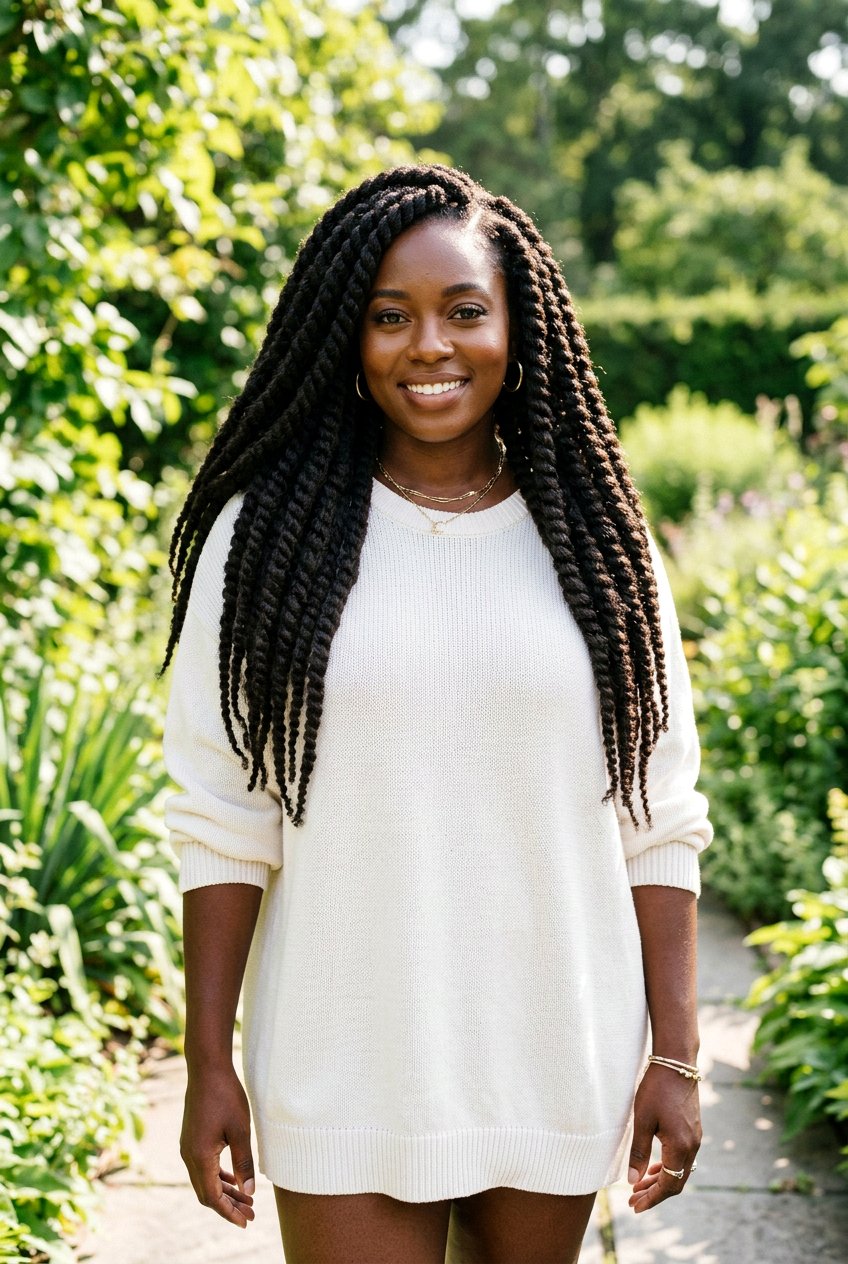 Jumbo Havana Twists - 20 low tension protective hairstyles - 20 low tension protective hairstyles