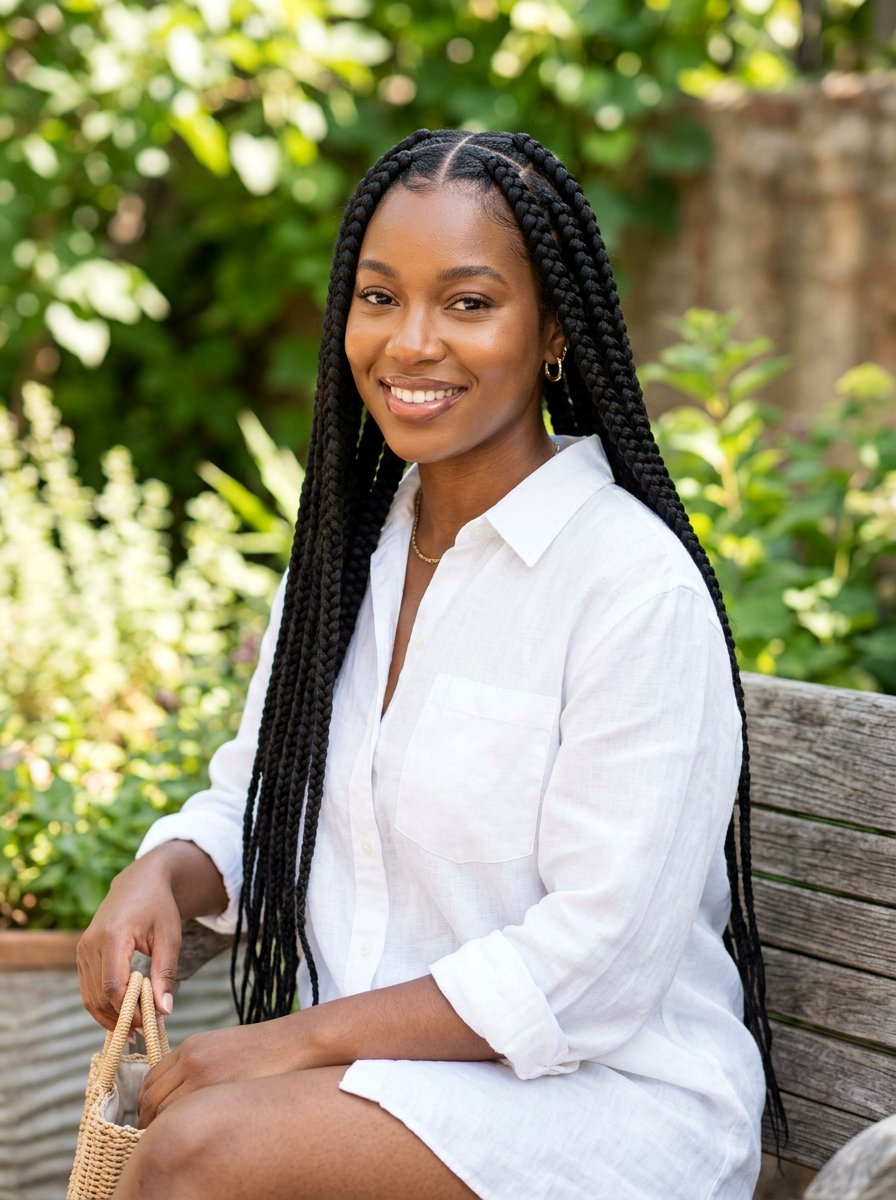 Jumbo Knotless Box Braids - 20 large box braids hairstyles - 20 large box braids hairstyles