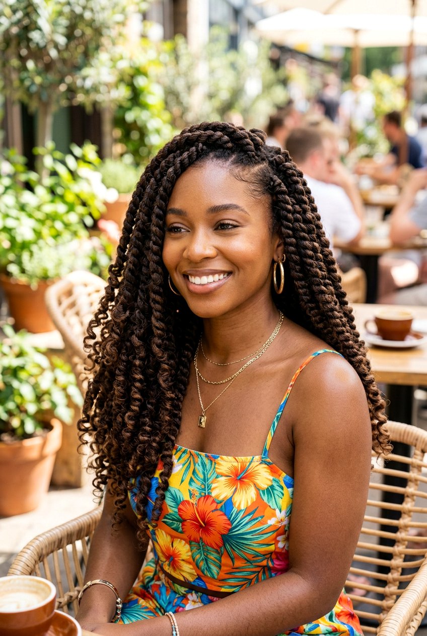 Jumbo Passion Twists With Curly Ends - 20 passion twists with curly ends - 20 passion twists with curly ends