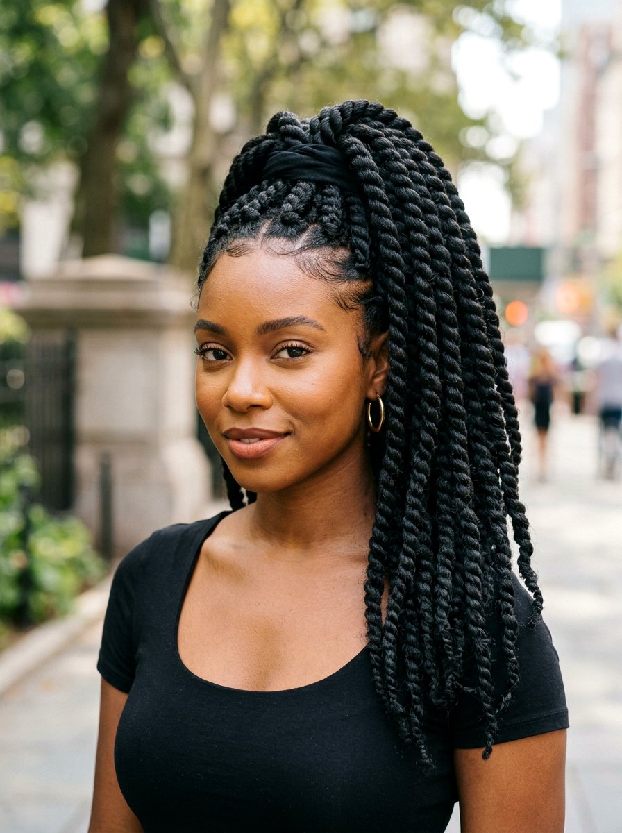 Jumbo Senegalese Twist Ponytail - 20 senegalese twists ponytail - 20 senegalese twists ponytail