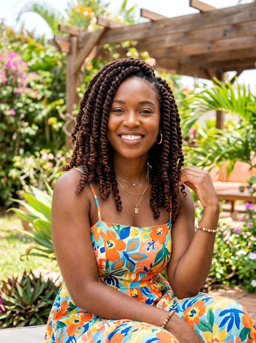 Jumbo Shoulder Length Passion Twists - 20 shoulder length passion twists - 20 shoulder length passion twists