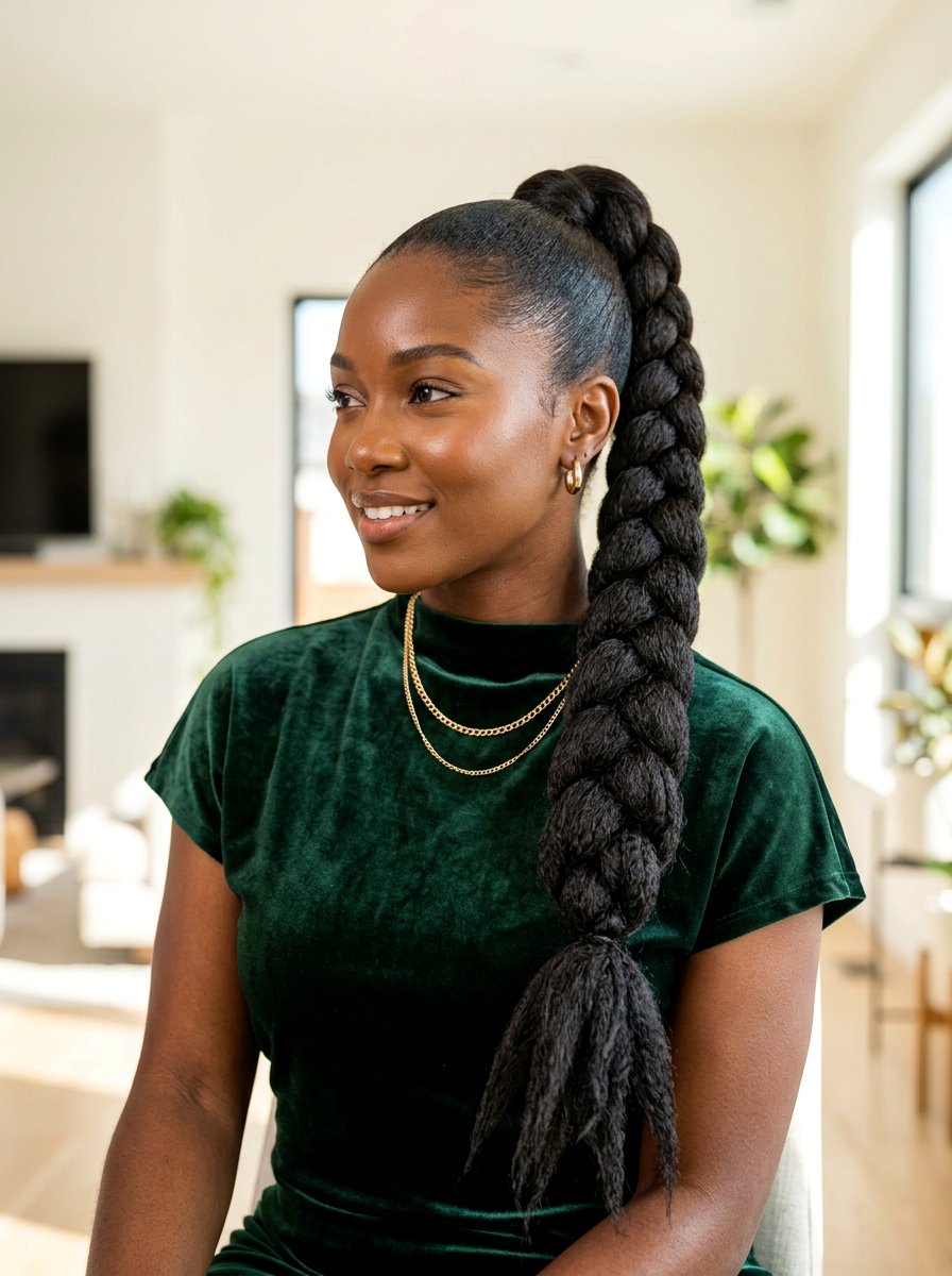 Jumbo Side Braid Ponytail - 20 party hairstyle with side braid ponytail - 20 party hairstyle with side braid ponytail