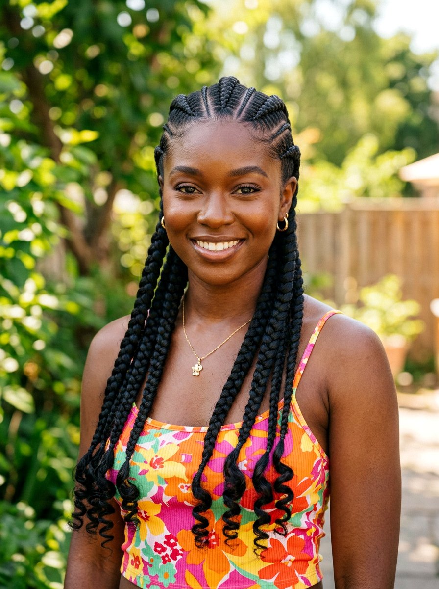 Jumbo Stitch Braids - 20 scalp braid hairstyles for black women - 20 scalp braid hairstyles for black women