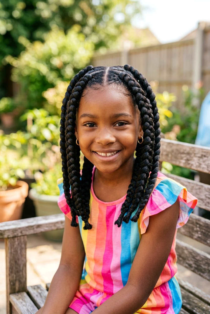 Jumbo Stitch Braids For Girls - 20 stitch braids for girls - 20 stitch braids for girls