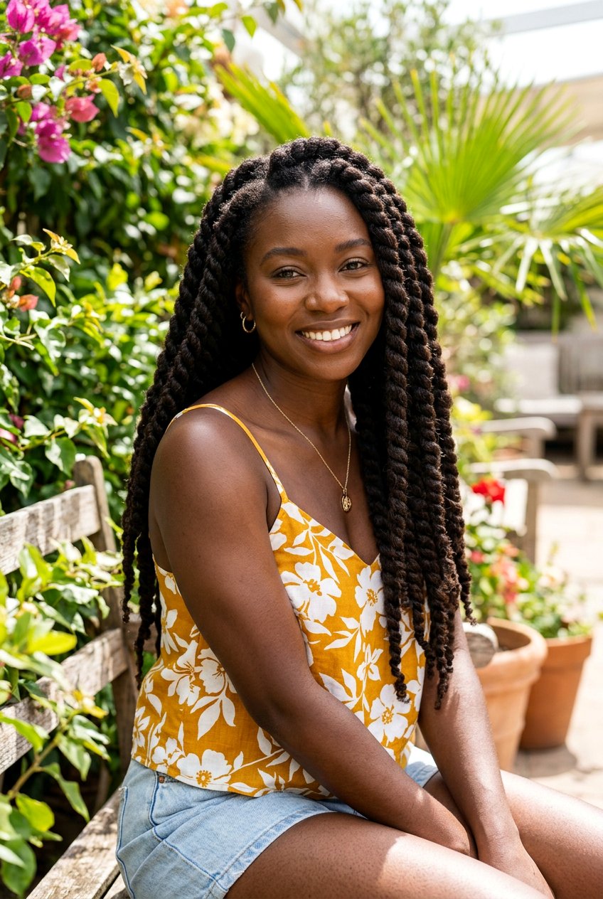 Jumbo Two Strand Twists - 20 summer twist hairstyles for natural hair - 20 summer twist hairstyles for natural hair