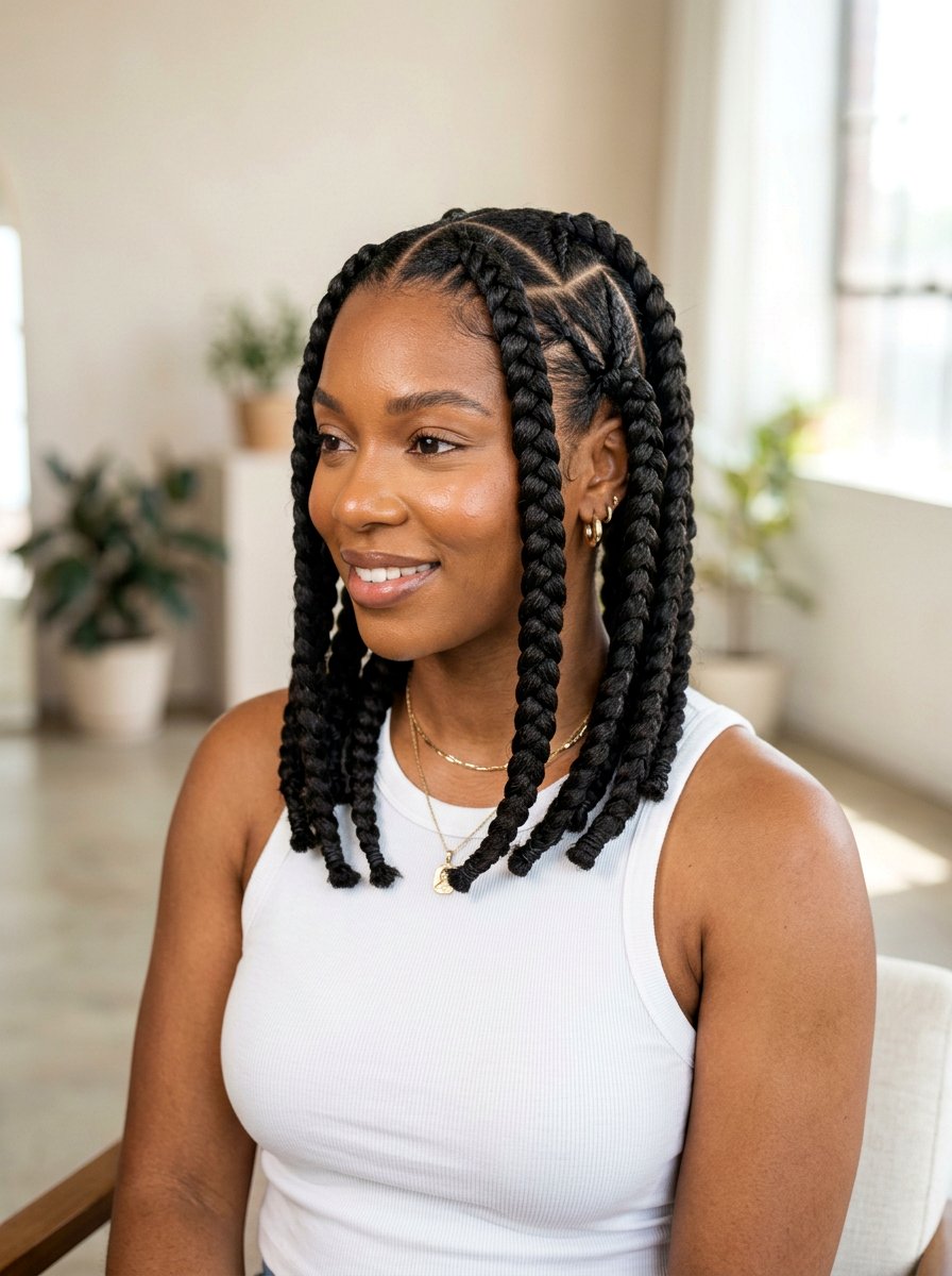 Jumbo Zig Zag Cornrows - 20 zig zag cornrow styles - 20 zig zag cornrow styles