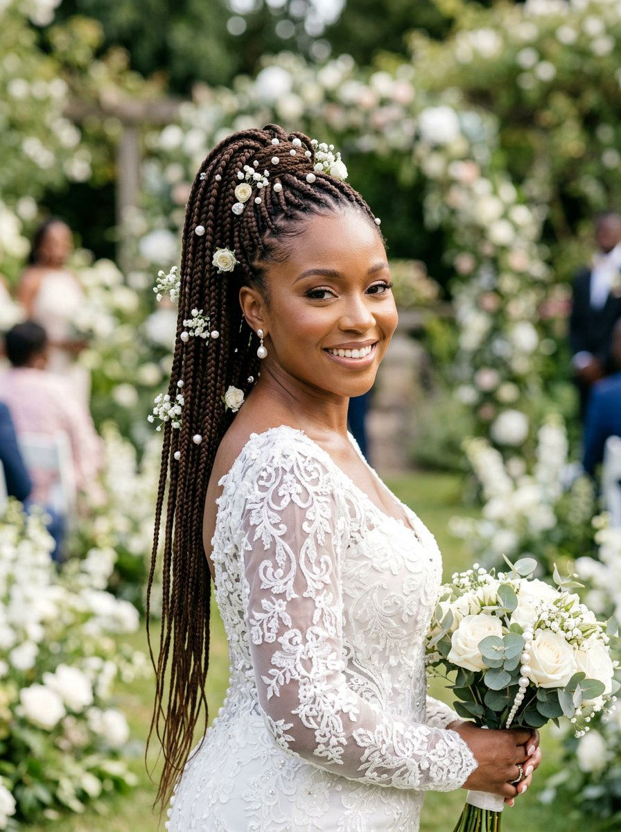 Jumbo knotless braids ponytail for wedding - 20 jumbo knotless braids ponytail - 20 jumbo knotless braids ponytail