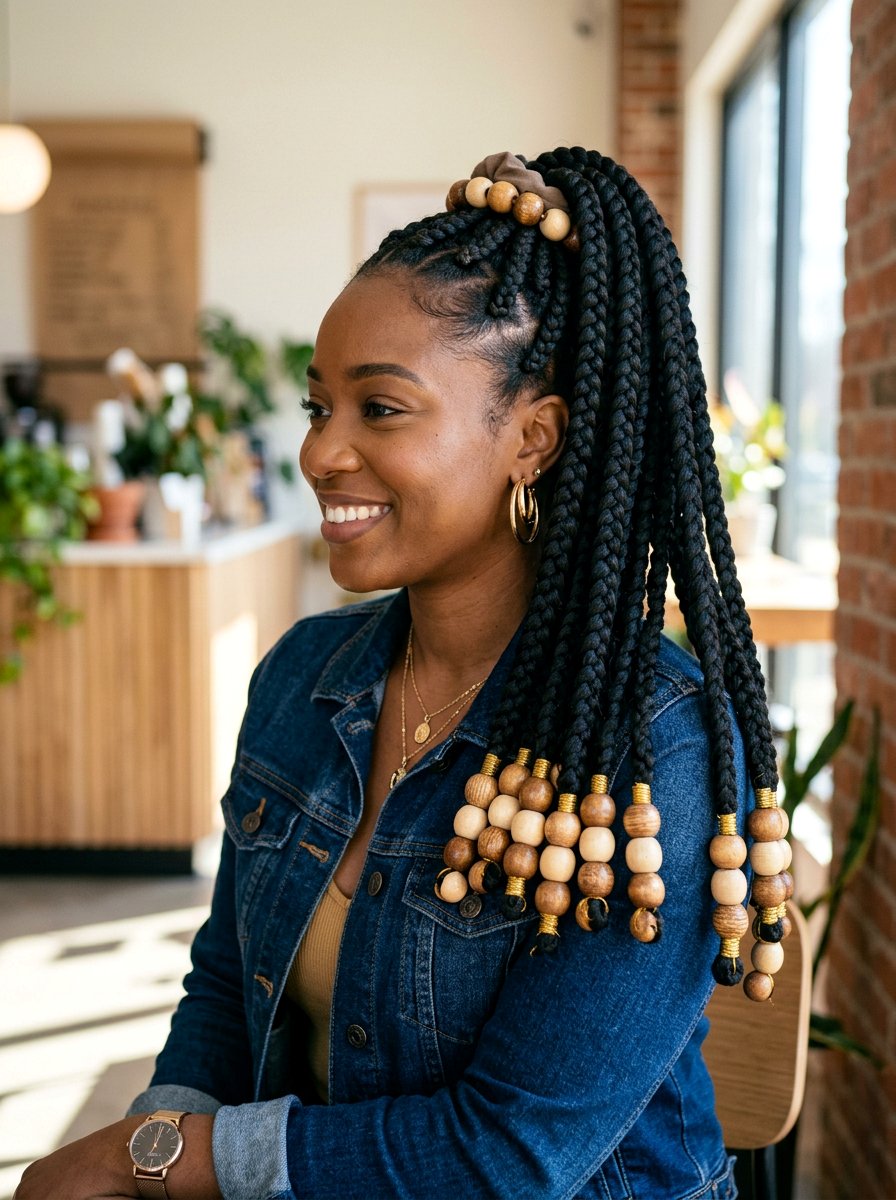 20 Stunning Jumbo Knotless Braids Ponytail Looks to Try Now