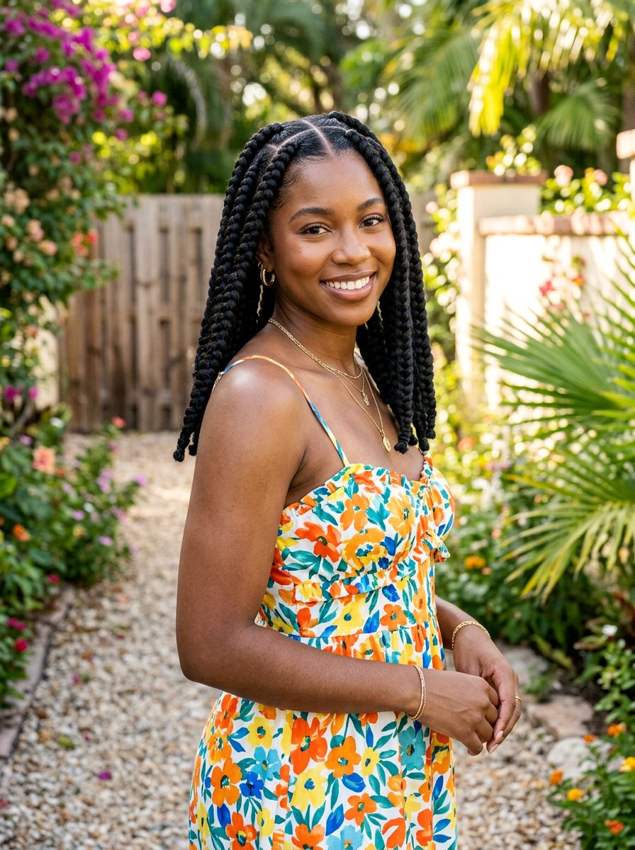 Jumbo shoulder length knotless braids - 20 shoulder length knotless braids - 20 shoulder length knotless braids