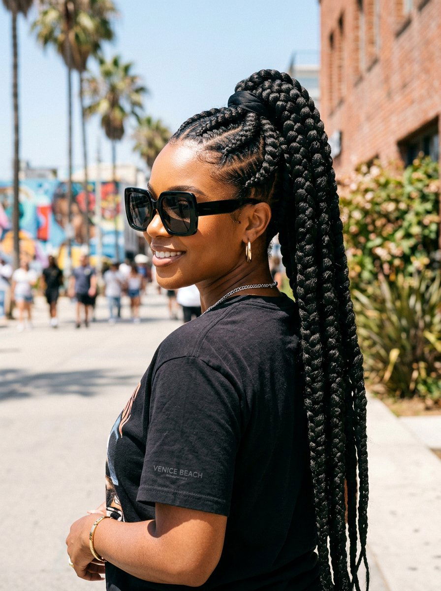 Jumbo track braid ponytail - 20 track braid ponytail - 20 track braid ponytail