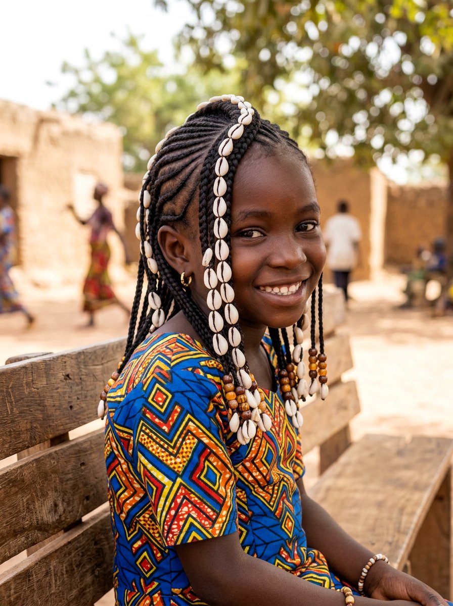 Kids Fulani Braids With Shells - 20 kids fulani braids styles - 20 kids fulani braids styles