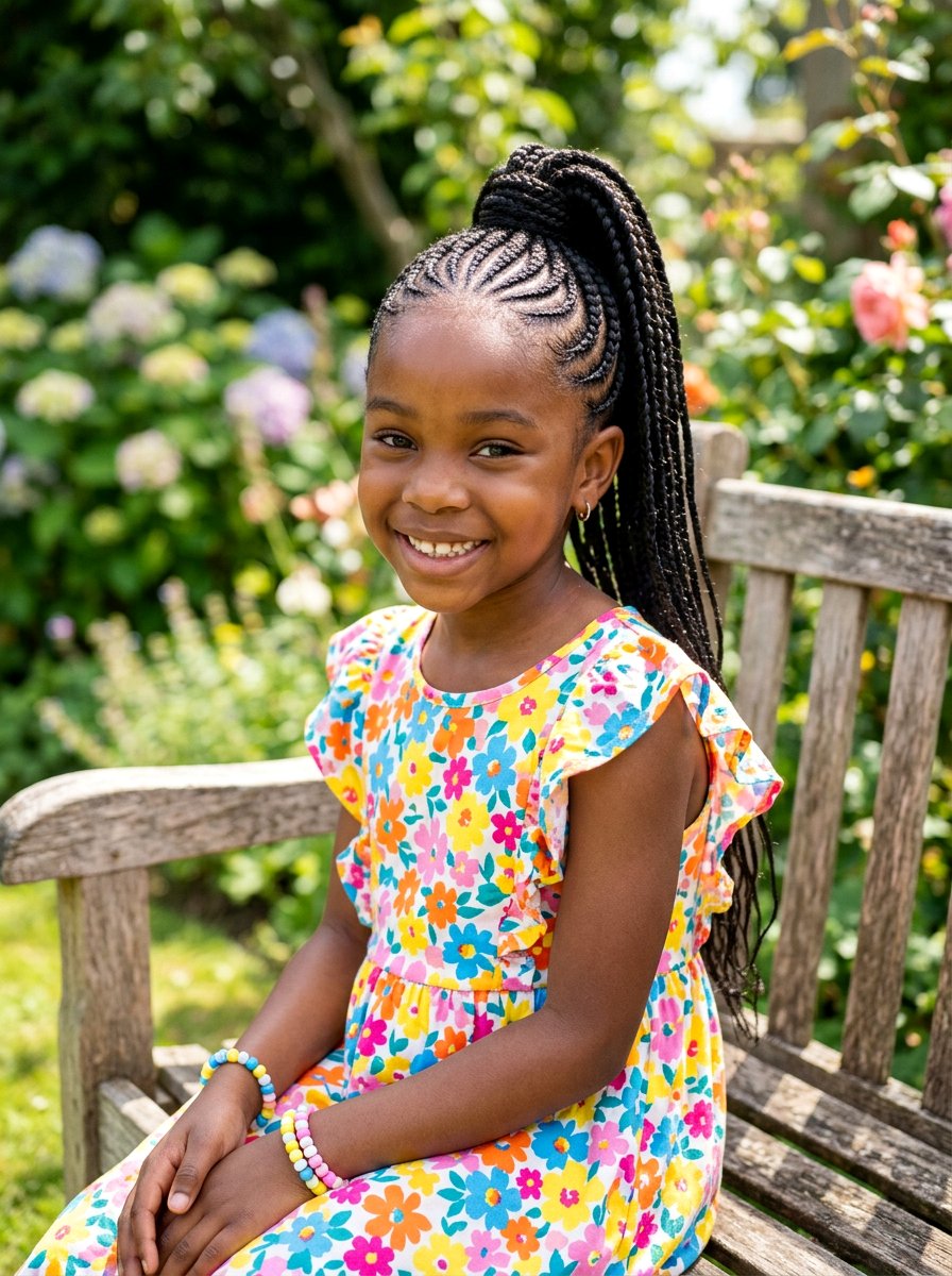 Kids High Cornrow Ponytail - 20 kids cornrow ponytail styles - 20 kids cornrow ponytail styles