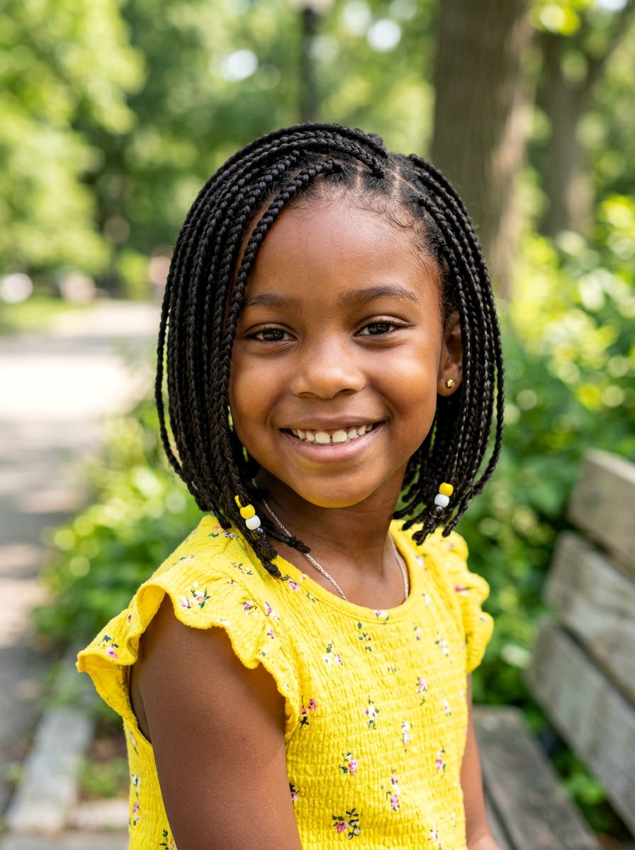 Kids Short Knotless Braids - 20 kids knotless braids styles - 20 kids knotless braids styles