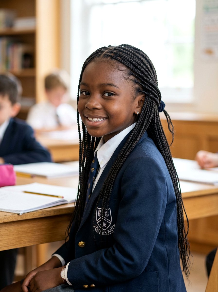 Kids Small Knotless Braids - 20 kids knotless braids styles - 20 kids knotless braids styles