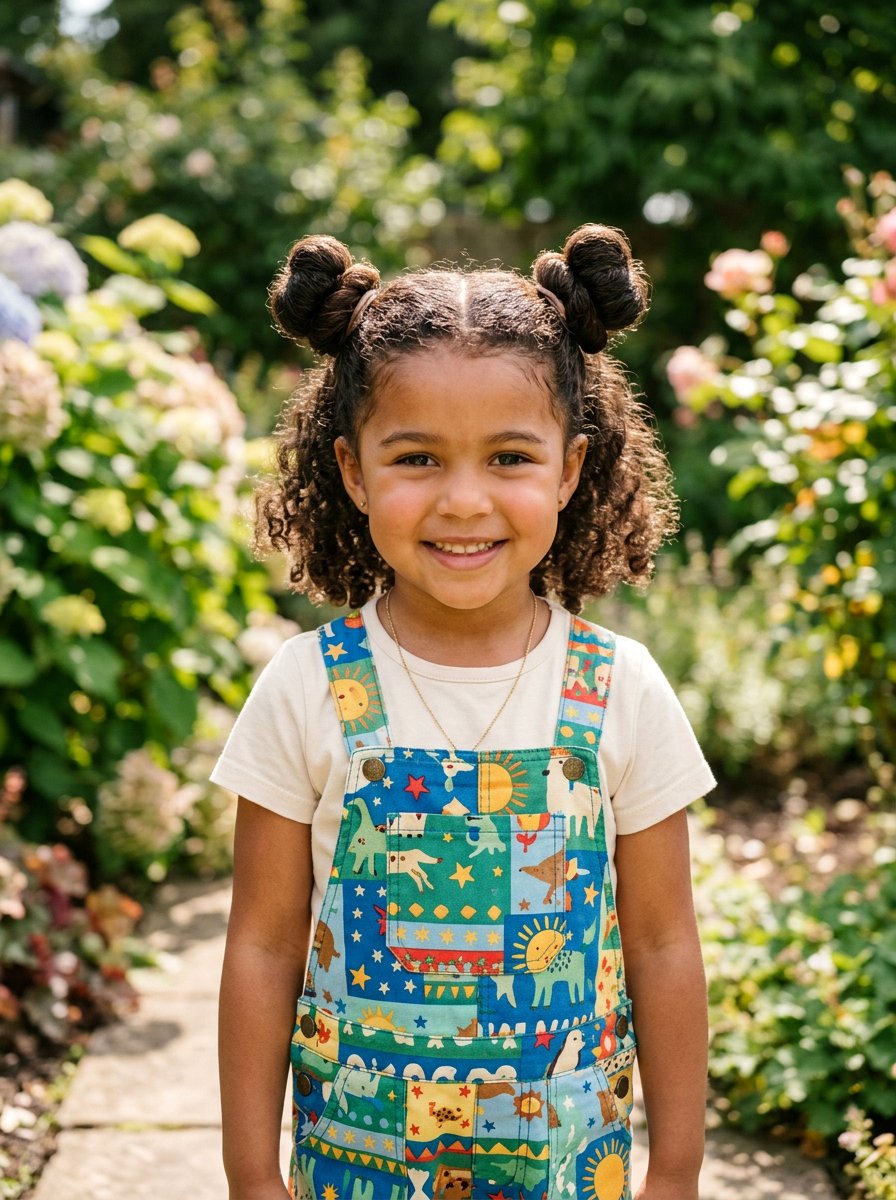 Kids Space Buns - 20 quick natural hairstyles for kids - 20 quick natural hairstyles for kids