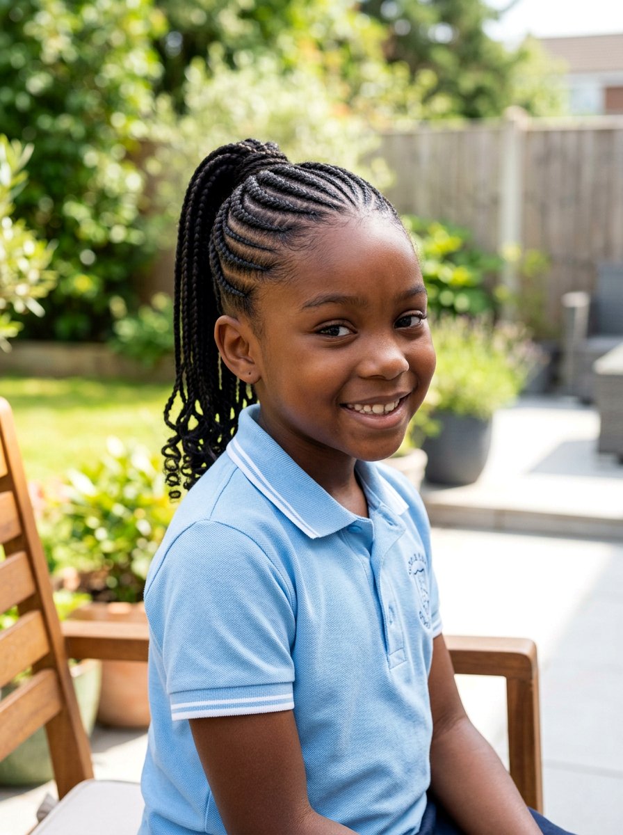 Kids Stitch Cornrow Ponytail - 20 kids cornrow ponytail styles - 20 kids cornrow ponytail styles