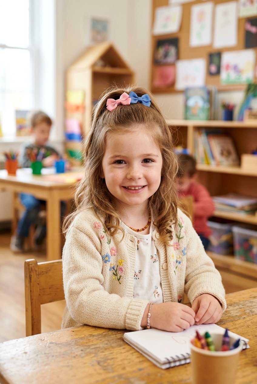 Kindergarten Hairstyle With Bow Clips - 20 kindergarten hairstyles for girls - 20 kindergarten hairstyles for girls