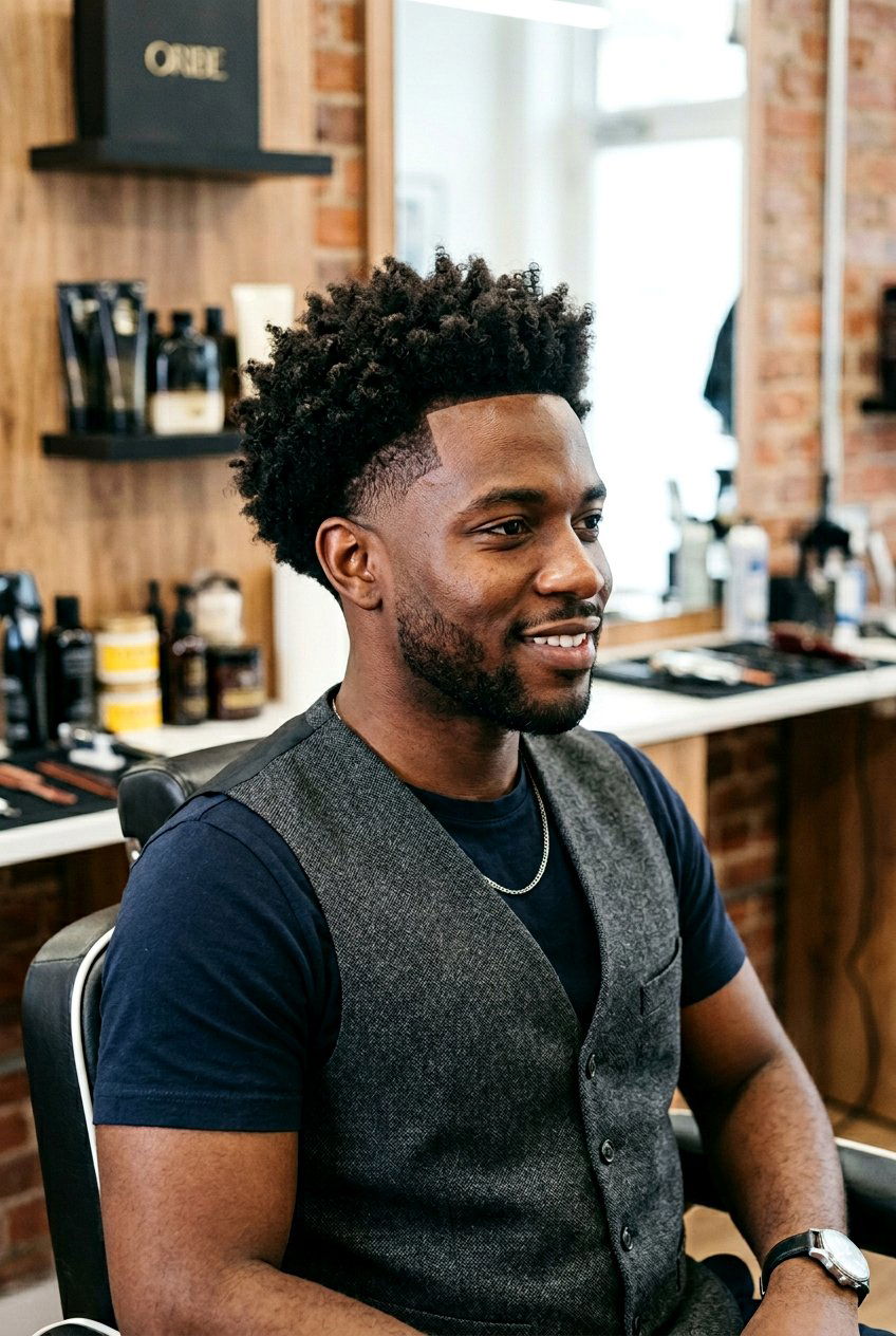 Kinky Afro Burst Fade - 20 afro burst fade haircut men - 20 afro burst fade haircut men