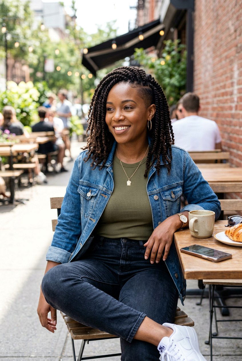 Kinky Twists with Shaved Sides - 20 natural hairstyle with shaved sides - 20 natural hairstyle with shaved sides