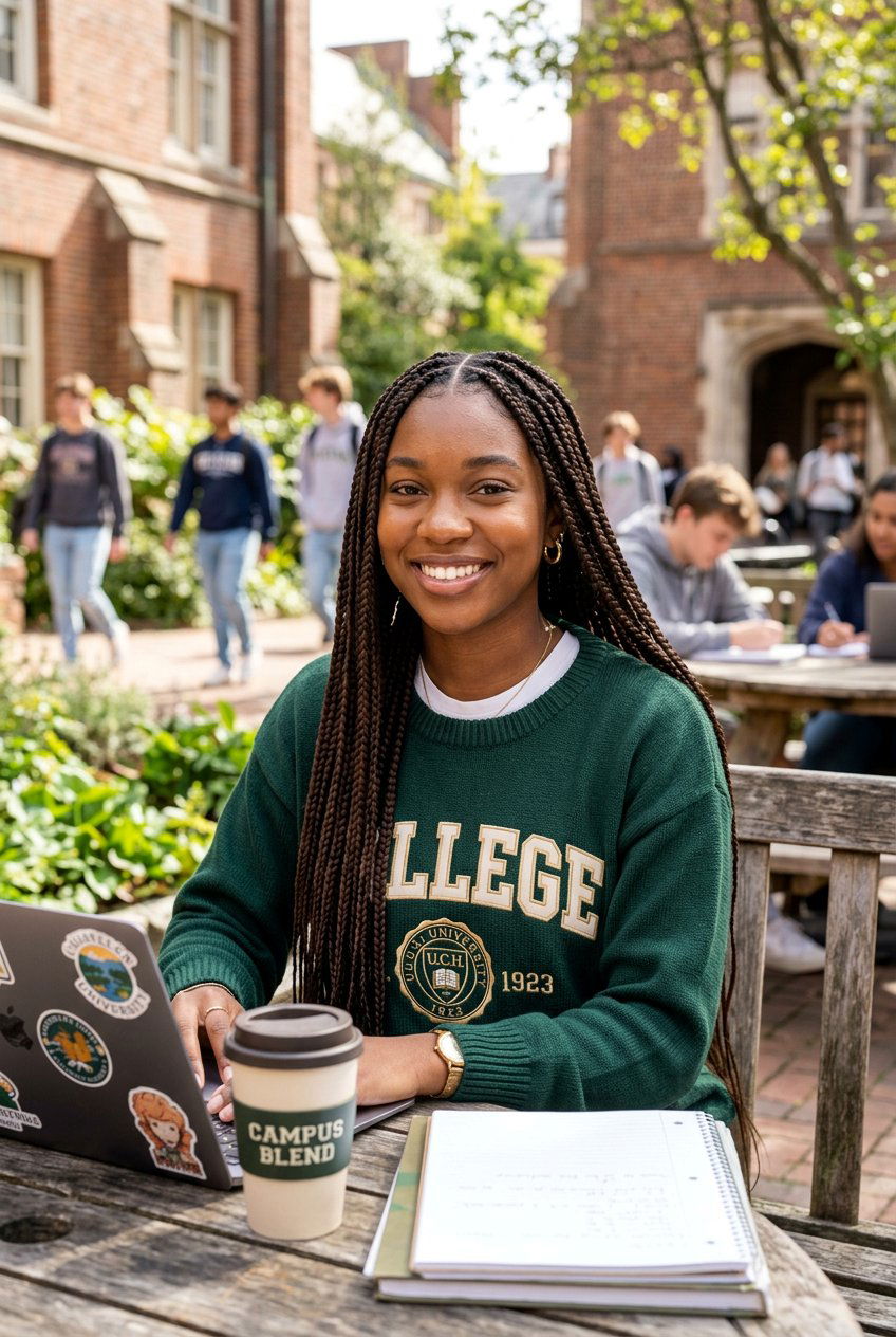 Knotless Box Braids - 20 braid hairstyle for college girls - 20 braid hairstyle for college girls