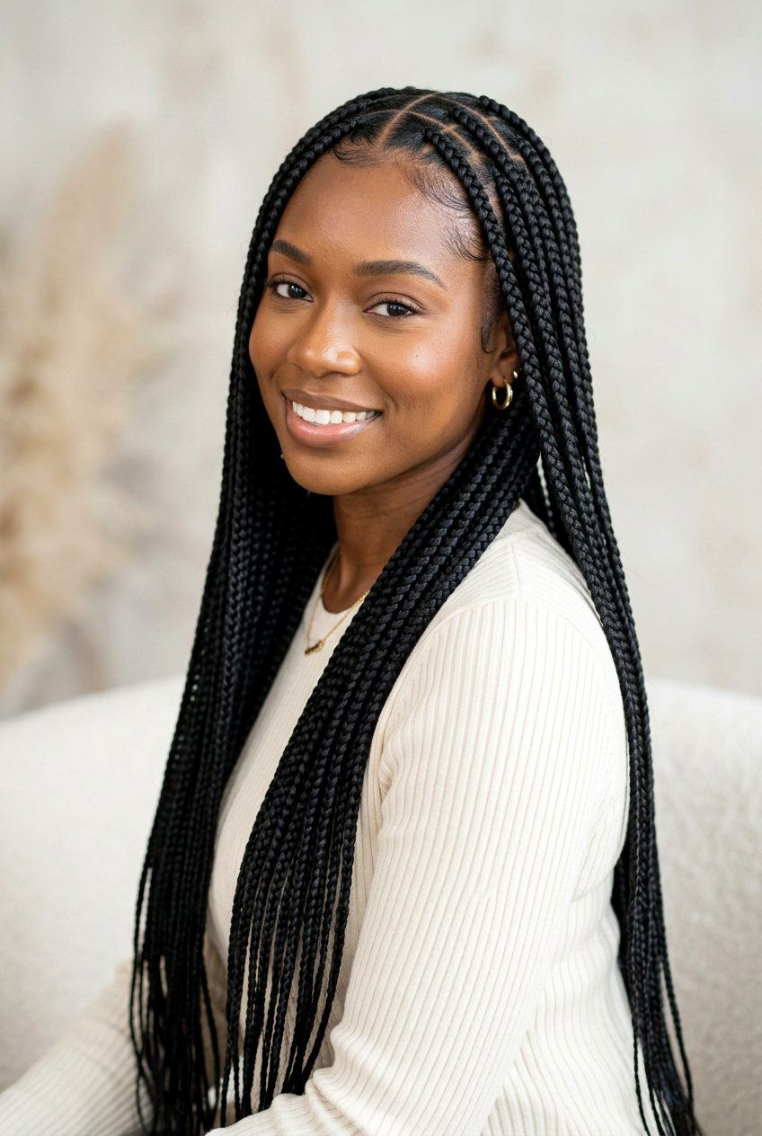 Knotless Box Braids - 20 box braids hairstyles - 20 box braids hairstyles