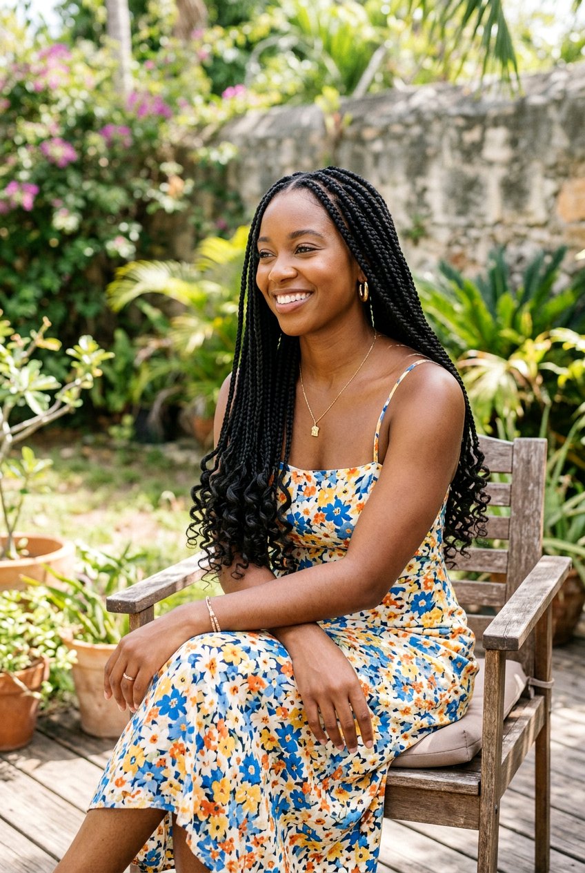 Knotless Box Braids - 20 black women braid hairstyle ideas - 20 black women braid hairstyle ideas