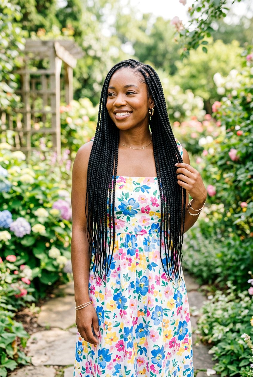 Knotless Box Braids - 20 black women vacation protective styles - 20 black women vacation protective styles