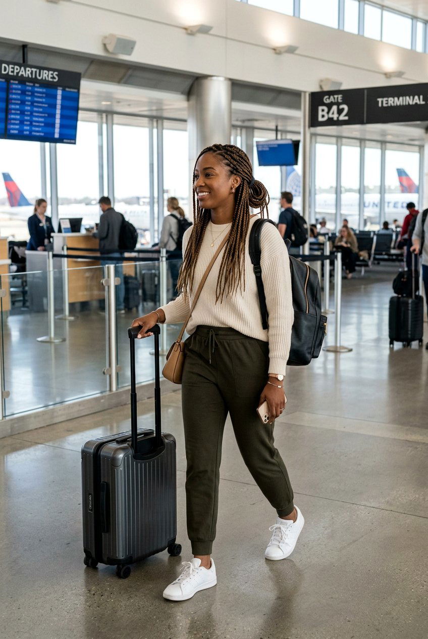 Knotless Box Braids For Long Haul Flights - 20 airplane friendly braid styles - 20 airplane friendly braid styles