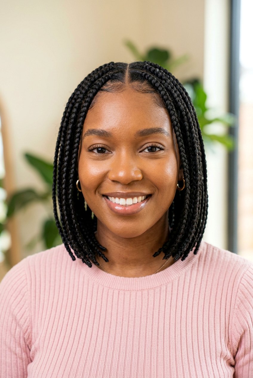 Knotless Box Braids on Short Natural Hair - 20 protective styles for short natural hair - 20 protective styles for short natural hair