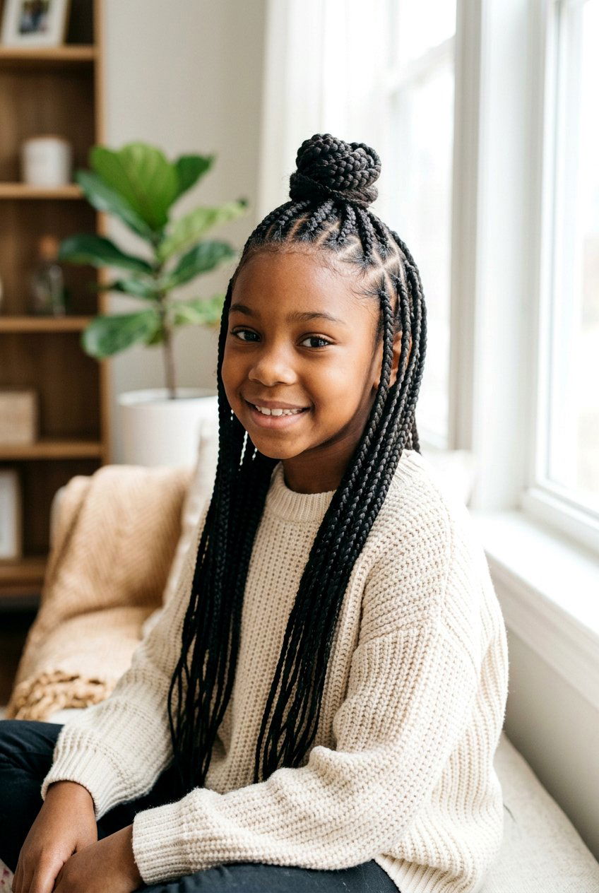 Knotless Braid Half Up For School - 20 braided half up hairstyle for school - 20 braided half up hairstyle for school