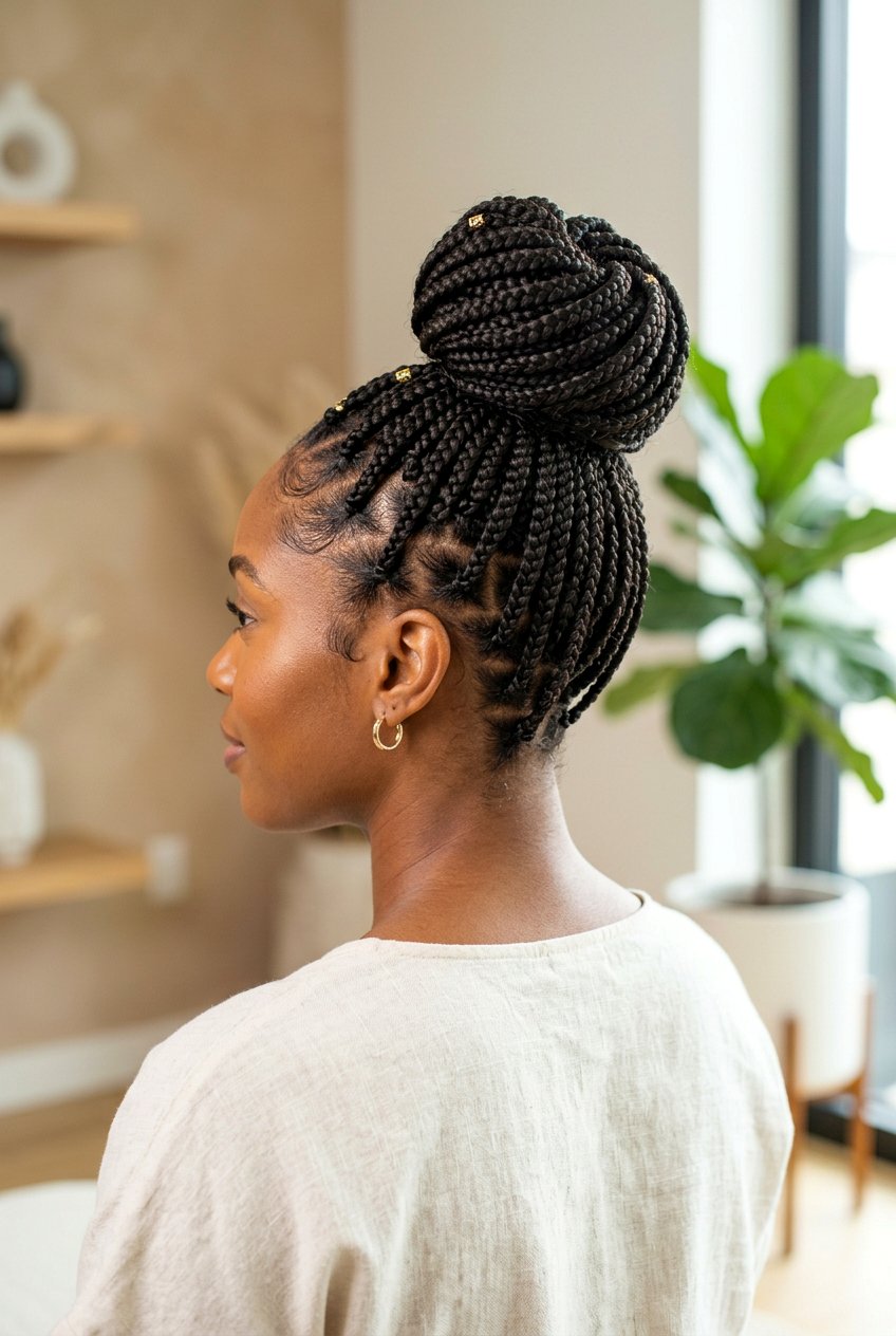 Knotless Braided Bun - 20 braided bun hairstyles - 20 braided bun hairstyles