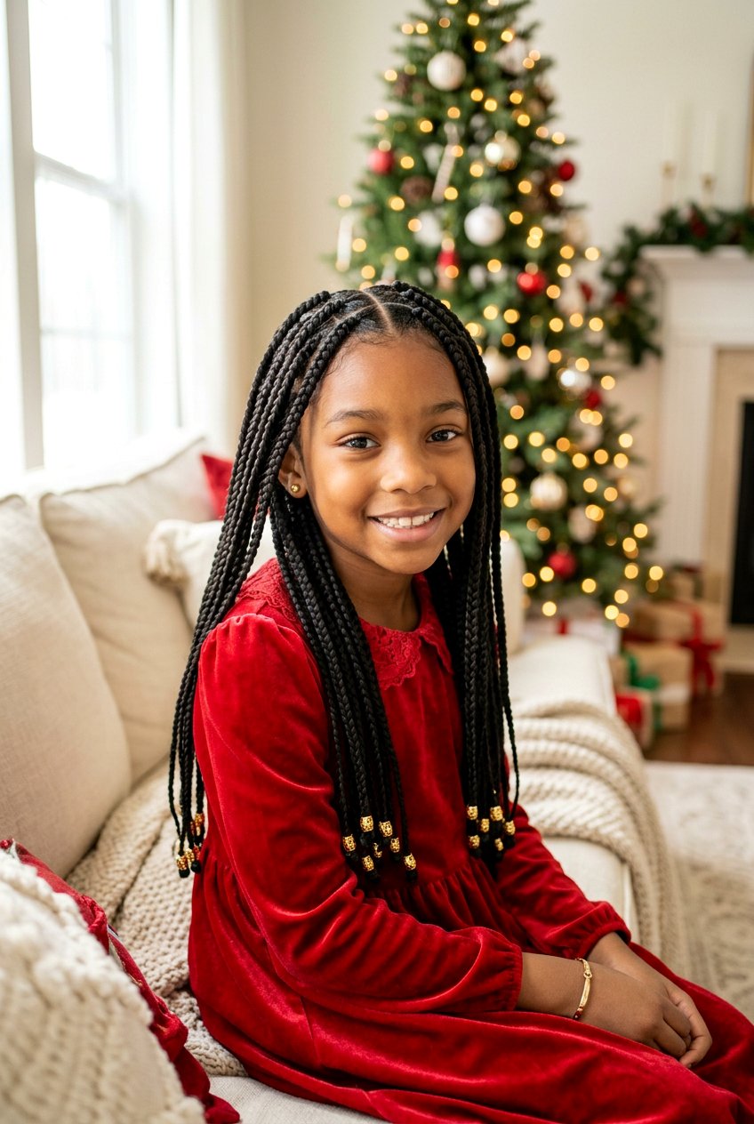 Knotless Braids - 20 holiday hairstyle for girls with braids - 20 holiday hairstyle for girls with braids