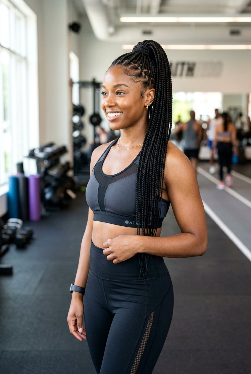 Knotless Braids Ponytail - 20 black women knotless braid ideas - 20 black women knotless braid ideas