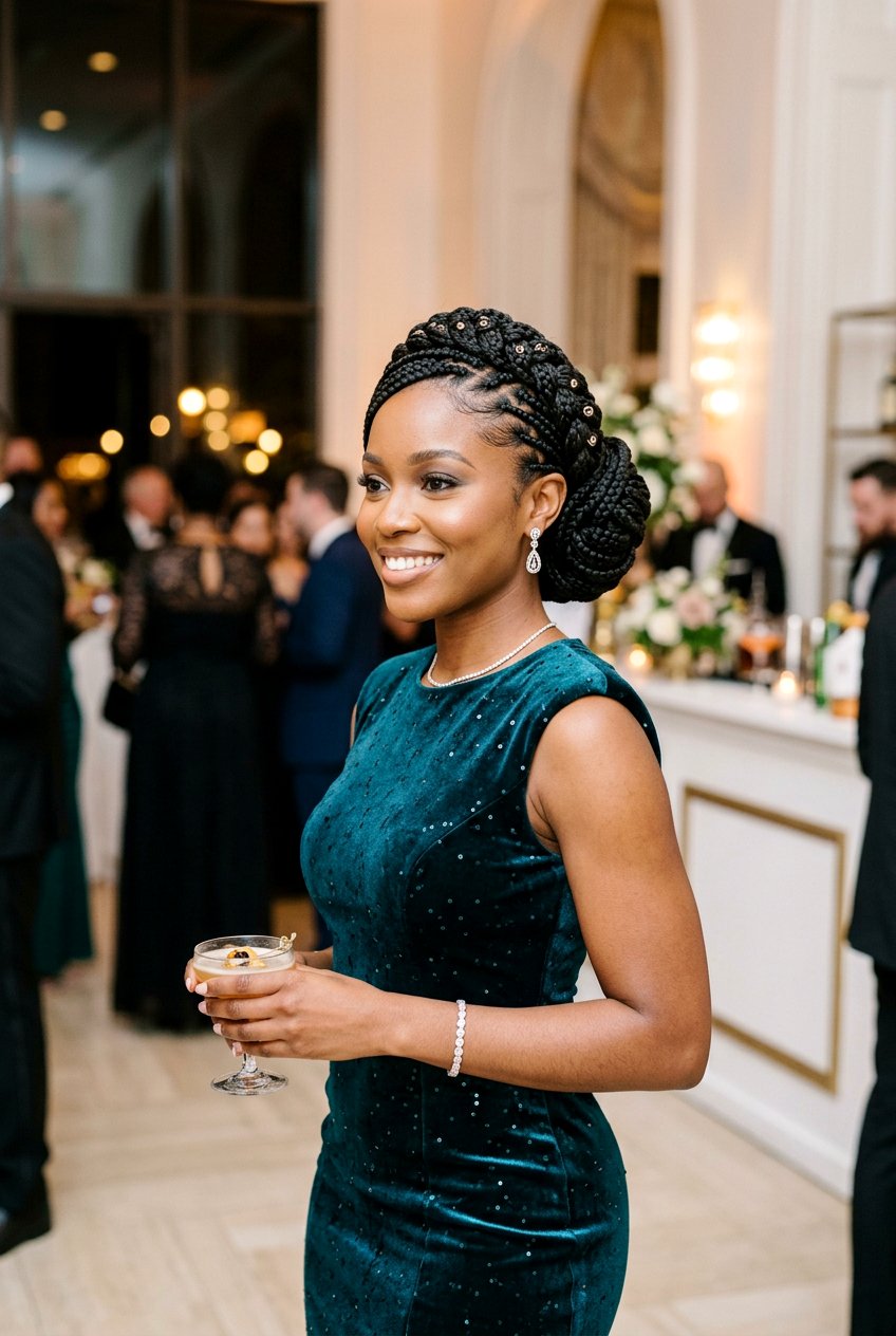 Knotless Braids Updo - 20 black women knotless braid ideas - 20 black women knotless braid ideas