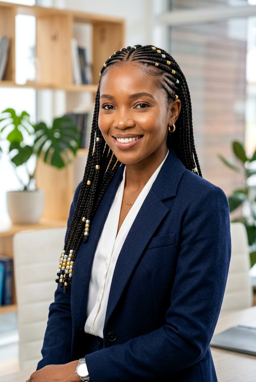 Knotless Fulani Braids With Beads - 20 fulani braids with beads - 20 fulani braids with beads