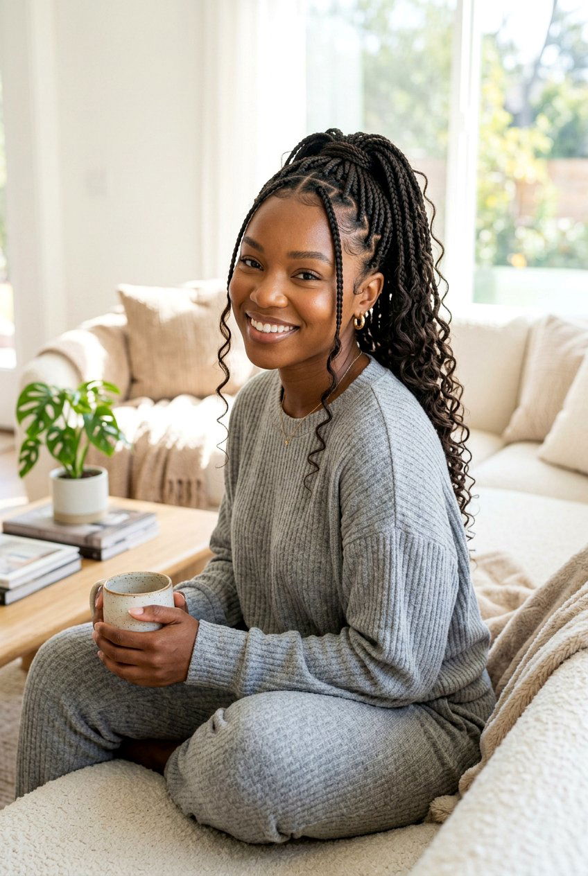 Knotless Goddess Braids Ponytail - 20 goddess braids ponytail for women - 20 goddess braids ponytail for women