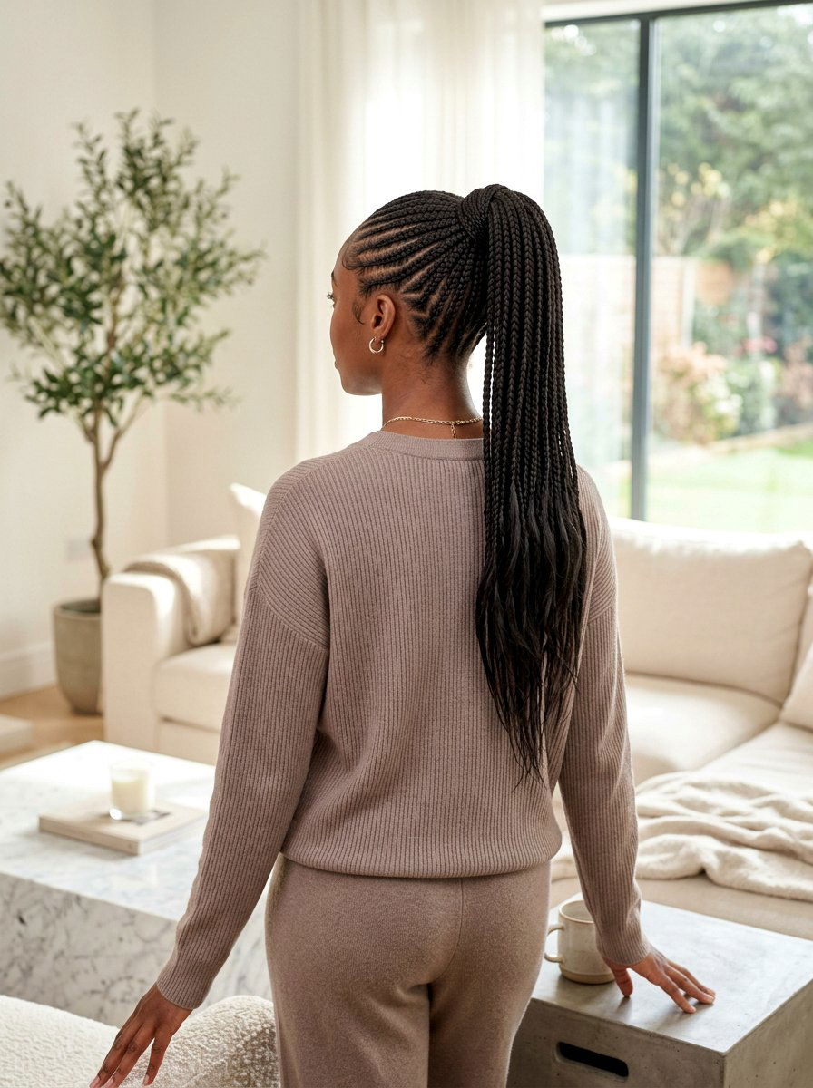 Knotless braid track ponytail - 20 track braid ponytail - 20 track braid ponytail