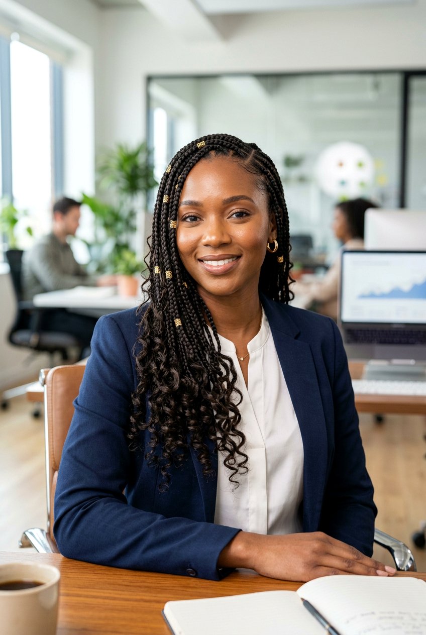 Knotless tribal braids with beads and curls - 20 tribal braids with beads and curls - 20 tribal braids with beads and curls