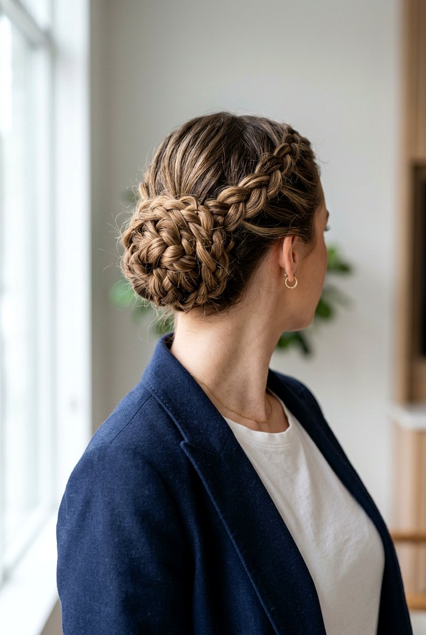 Knotted Bun - 20 exam week easy hairstyles - 20 exam week easy hairstyles