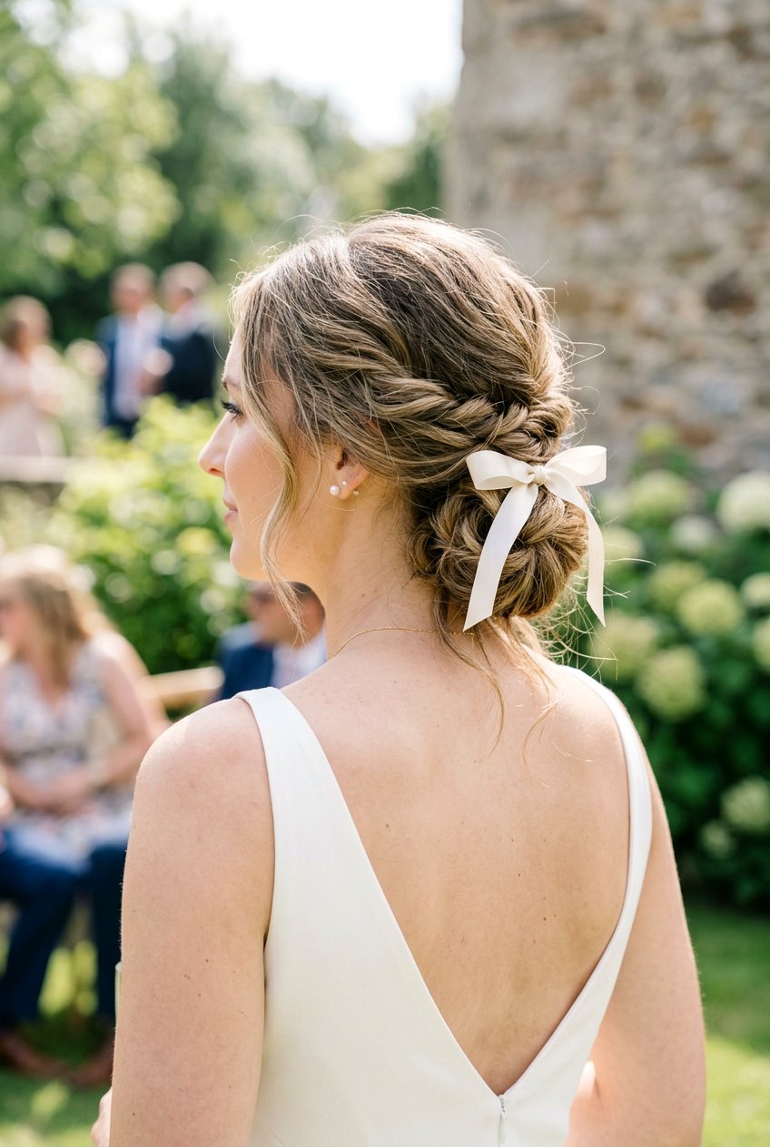Knotted Low Chignon - 20 boho bridal updo for long hair - 20 boho bridal updo for long hair