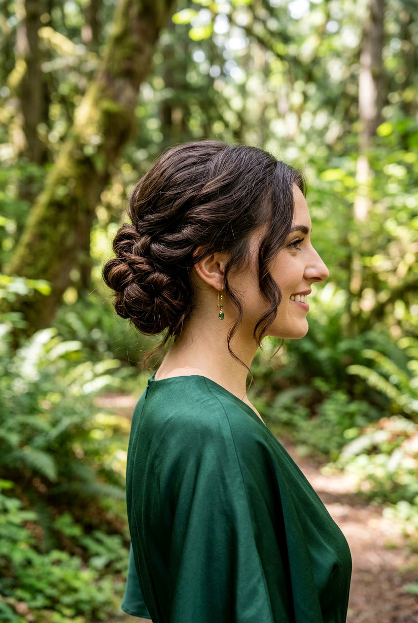 Knotted Side Bun Updo - 20 formal wedding guest side bun - 20 formal wedding guest side bun