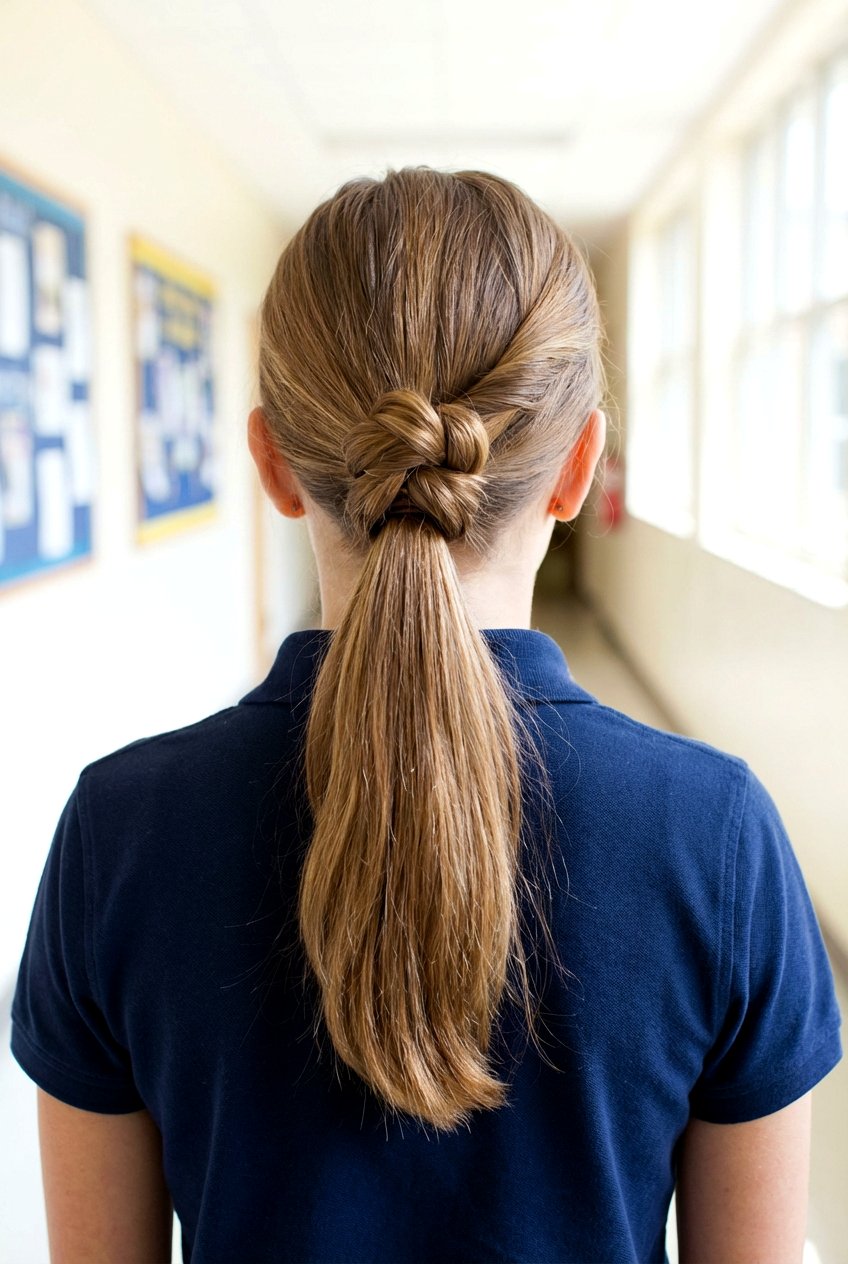 Knotted ponytail - 20 ponytail hairstyles for school - 20 ponytail hairstyles for school