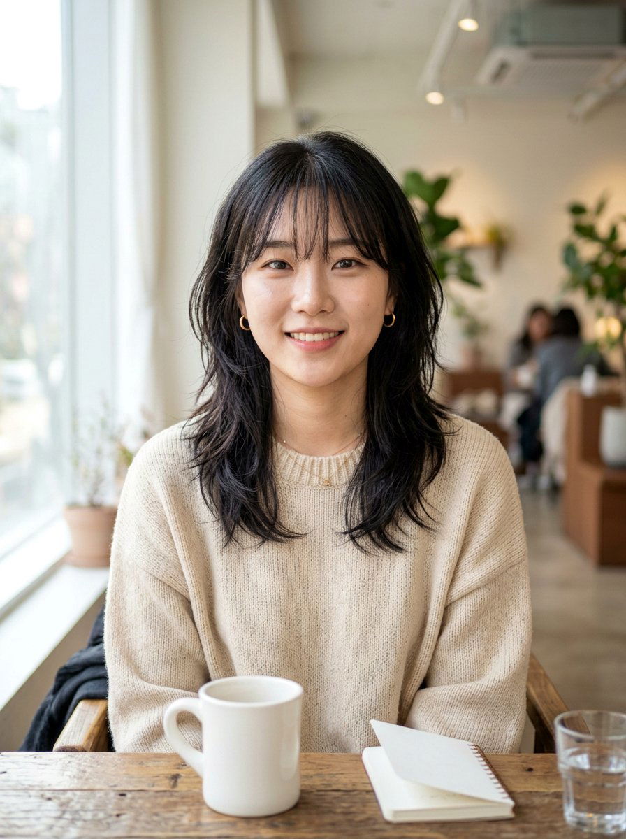 Korean Airy Bangs With Medium Hush Cut - 20 korean airy bangs with medium hair - 20 korean airy bangs with medium hair