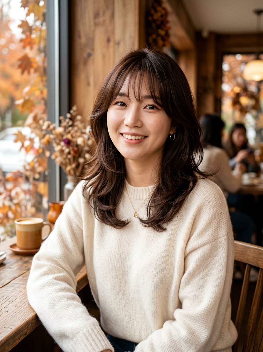 Korean Airy Bangs With Medium Layered Hair - 20 korean airy bangs with medium hair - 20 korean airy bangs with medium hair